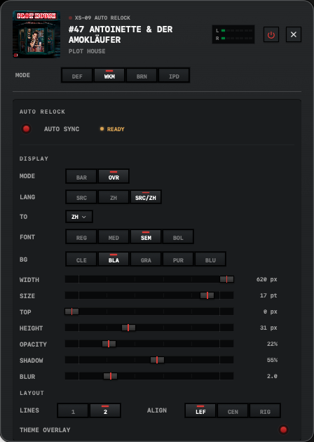 Sideband dark theme settings